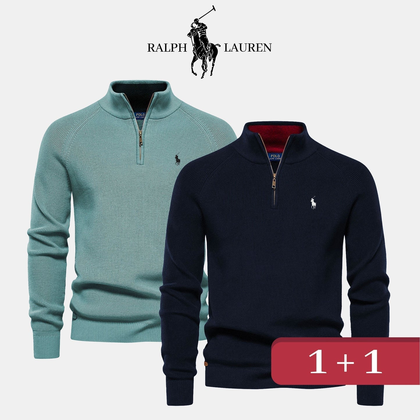 R&L – Zip-Neck Trui 1+1