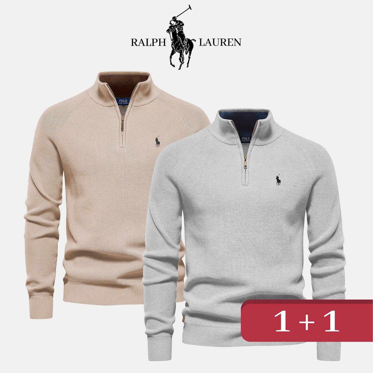 R&L – Zip-Neck Trui 1+1