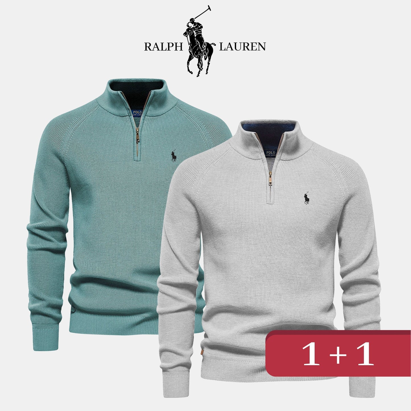R&L – Zip-Neck Trui 1+1