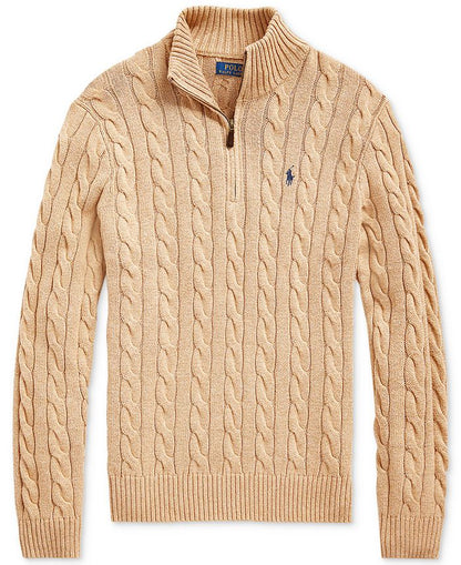 R&L – Half-Zip Kabelgebreide Katoenen Trui
